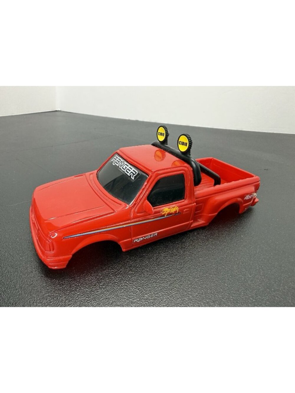 1990s Red Ford Ranger Splash RC Body Shell Replacement DIY Truck Custom Build